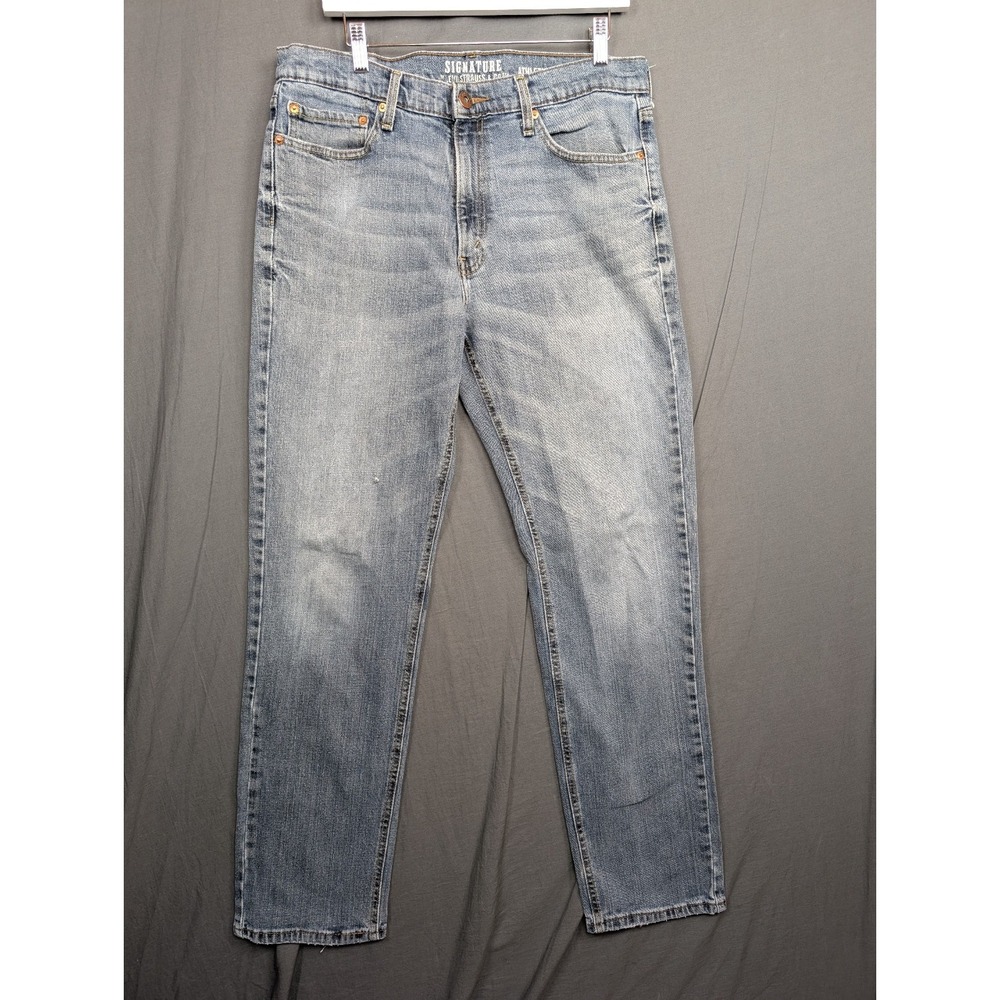 Signature Levi's Strauss Athletic Medium Washed Blue‎ Jeans Men's 36x34 Denim